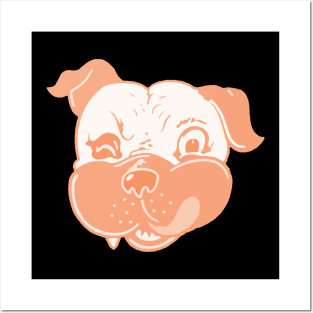 American Bulldog ORANGEWAVE Posters and Art